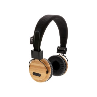 Auriculares personalizados inalámbricos bambú